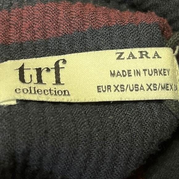 Zara Women's Blue Plaid Checkered Knit Short Sleeve Mini T-Shirt Dress Size XS - Picture 7 of 8